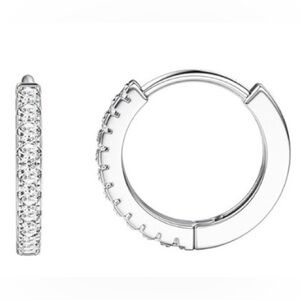 #107 Silver Hoop Earrings Huggie